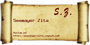 Seemayer Zita névjegykártya